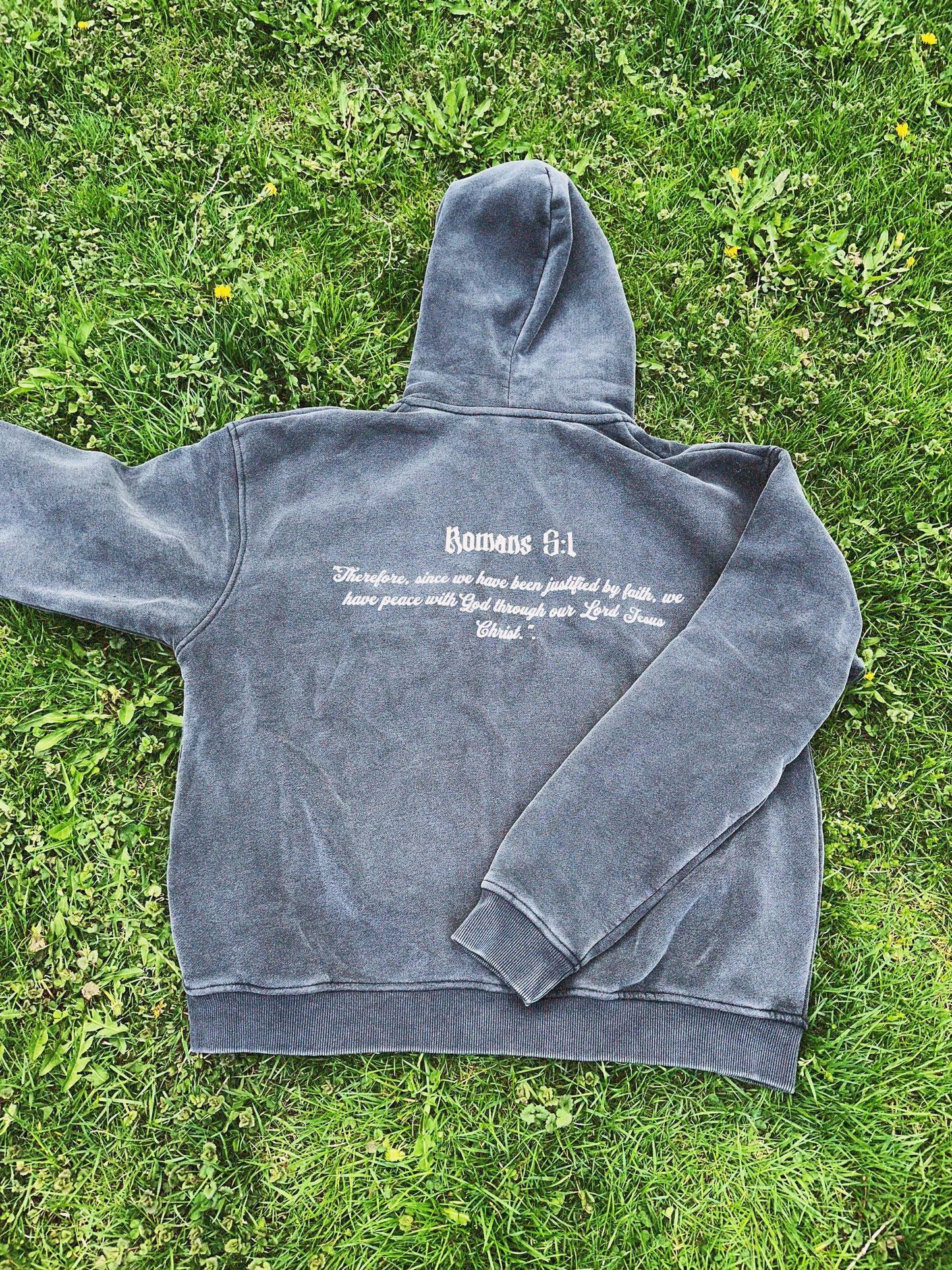 Romans 5:1 Zip Up Hoodie